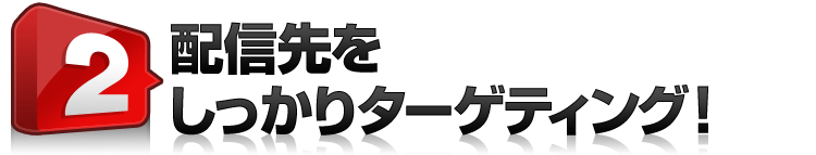 2.配信先をしっかりターゲティング！